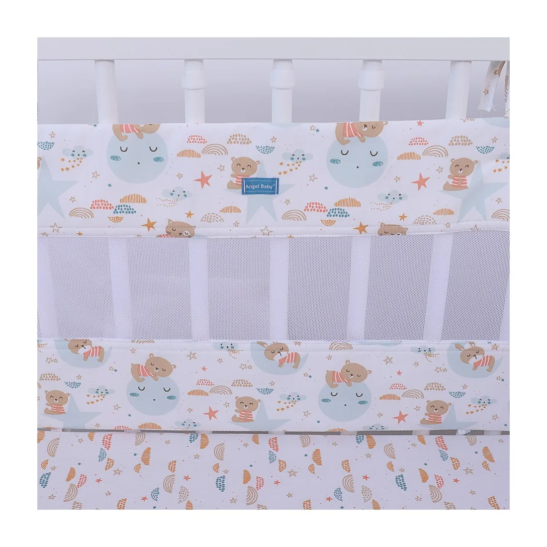 Protecție laterală pentru pătuț 120x60cm "Noapte bună"